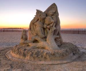 sand sculpture, crafting, art