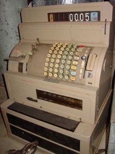 vintage, retro, 1950s, cash register