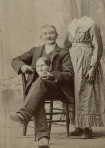 vintage, photography, oddities, headless couple