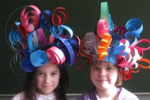 Easter, crafts, bonnets kids