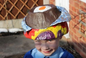 Easter, crafts, bonnets kids