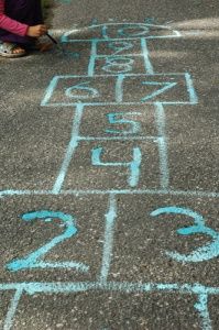 hopscotch, nostalgia, 1950's, 196's