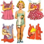 1950's, 1960's, paper dolls, nostalgia
