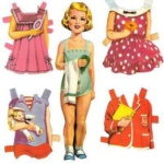 1950's, 1960's, paper dolls, nostalgia