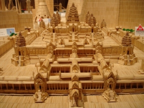 Angkor Wat, toothpick model, art, crafters, crafting